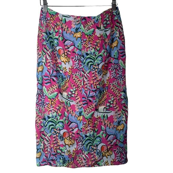 J. Mclaughlin Blakely Tropical Floral Pencil Skirt Size 6 - Picture 3 of 12